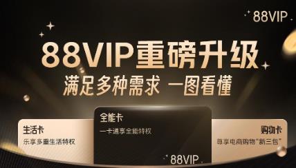 淘宝88VIP年卡权益